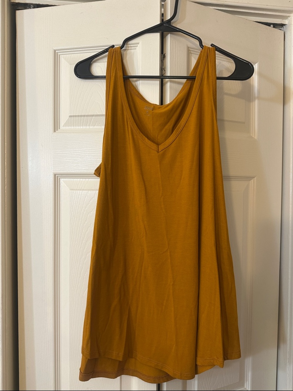 a.n.a Mustard V-Neck Swing Tank